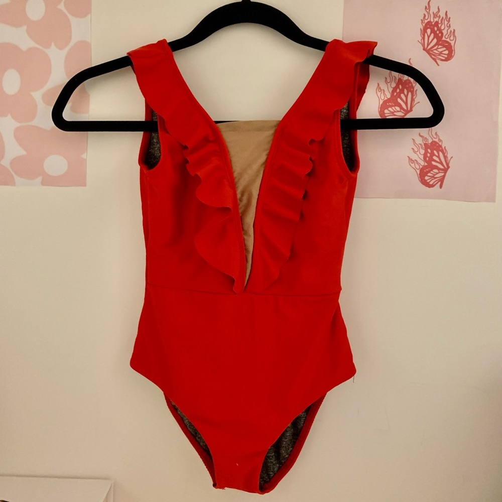 FIVE DANCEWEAR Red Merci Leotard - YL